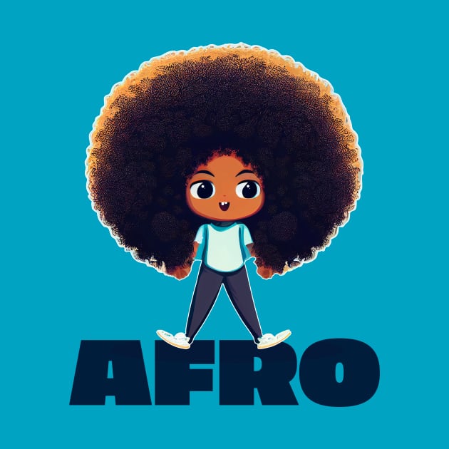 Afro || Adorable Kid With a Huge Afro by Mad Swell Designs