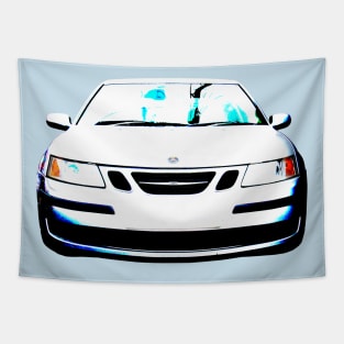 Saab 9-3 1st generation classic car high contrast Tapestry