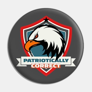 PC, Patriotically Correct, Patriot, USA, America Pin