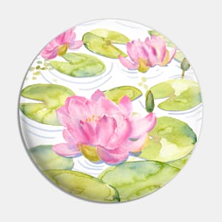 Pink Waterlilies Pin