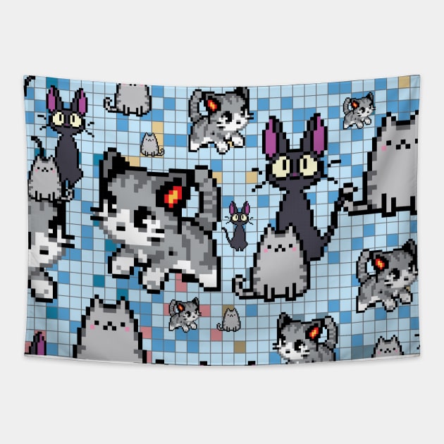 Cats and Kittens 1 Tapestry by B&K