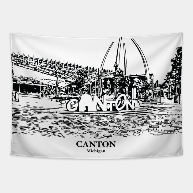 Canton - Michigan Tapestry by Lakeric