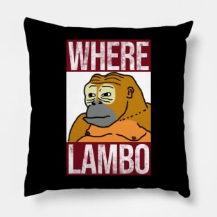 Where Lambo - Crypto Meme Pillow