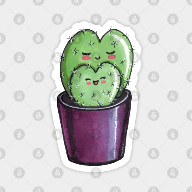 Cute cactus  mom Magnet by Pendientera