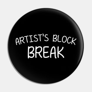 Artist's Block Break Pin