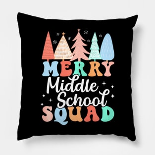 School Squad Teacher 7Th 8Th Grade Christmas Pillow