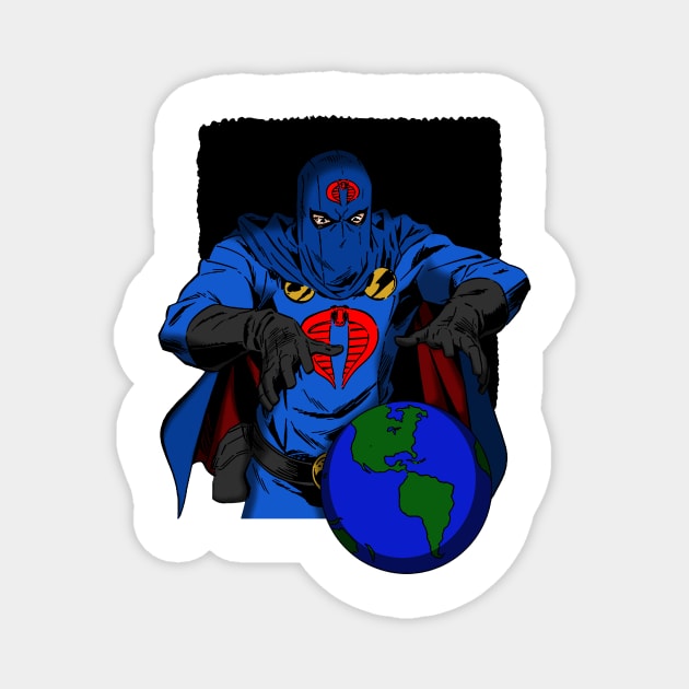 Cobra Commander - Blue Shaded Magnet by BigOrangeShirtShop