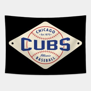 Chicago Cubs Diamond 2 by Buck Tee Originals Tapestry