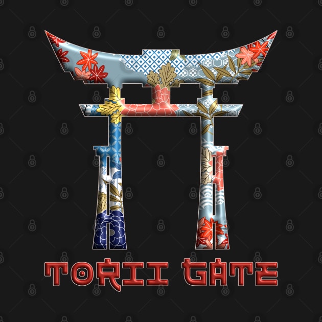 Distressed Torii Gate Rising Sun Japanese Gate 41 by dvongart