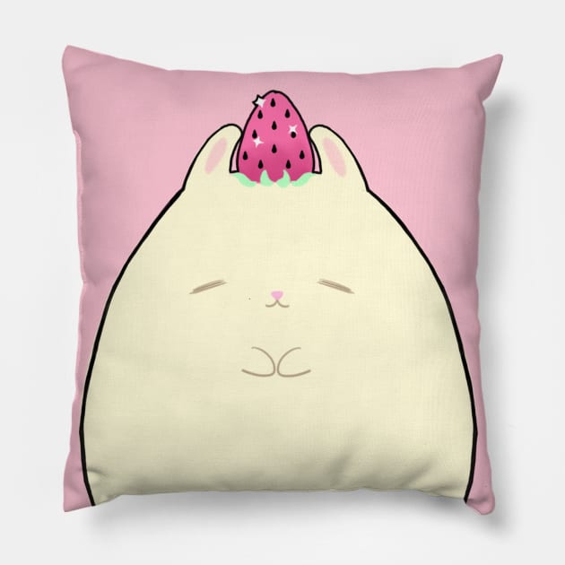 Strawberry Bunny Pillow by CITROPICALL