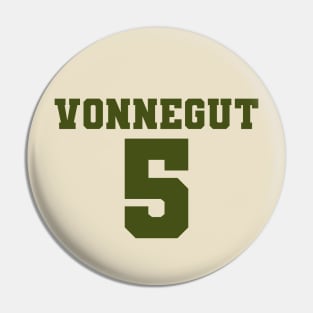 Vonnegut's Jersey Number 5 Pin