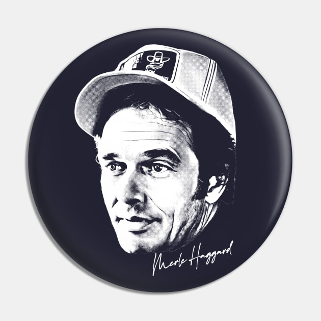 Merle Haggard /\/ Retro Country Music Fan Design Pin by DankFutura