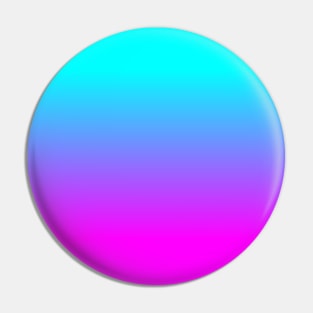 Hot Pink and Neon Aqua Blue Ombre Shade Color Fade Pin