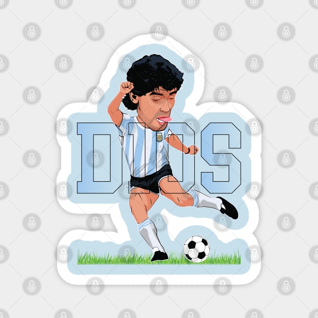D10S Diego Maradona Magnet by portraiteam