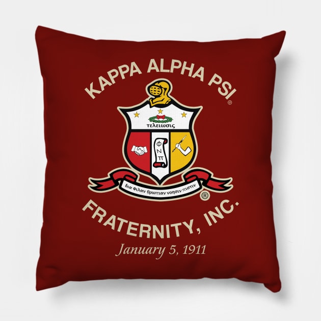 Kappa Alpha Psi Paraphernalia, Kappa Alpha Psi Fraternity Est 1911 Brotherhood Pillow by AMAZIGREEK