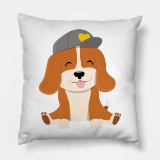Cute Cartoon Beagle Dog Pillow