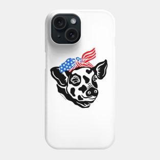 Patriotic Pig USA American Flag Bandana Stars & Stripes Phone Case