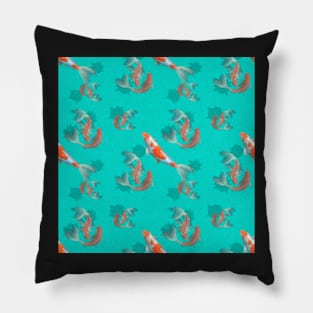 Koi Carp In Pool Pillow