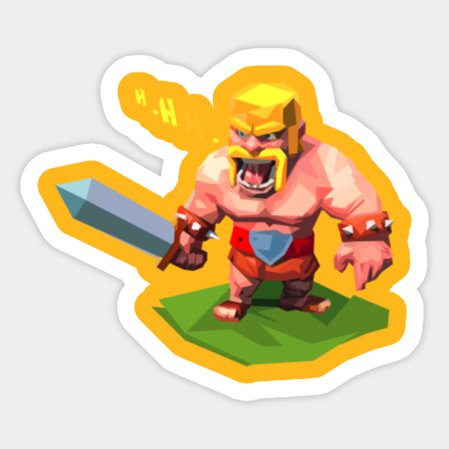 Barbarian Clash Of Clans Gamer Clothes Sticker Teepublic