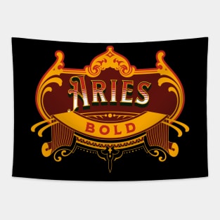 Vintage Bold Aries Astrology Tapestry