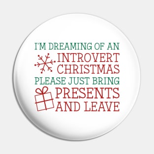 Introvert Christmas Pin