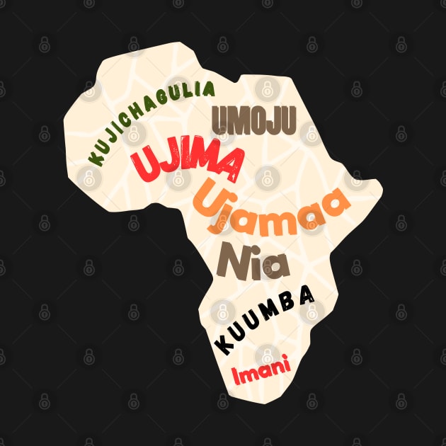 Kwanzaa African Continent Map by H.E.R.  World 