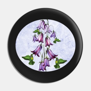 Purple belladonna hummingbird Pin