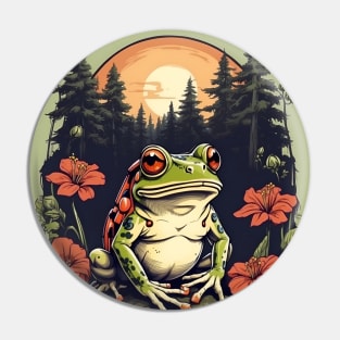 Frog In The Woods Pin