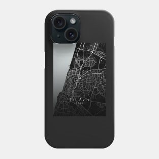 Tel Aviv Israel City Map dark Phone Case