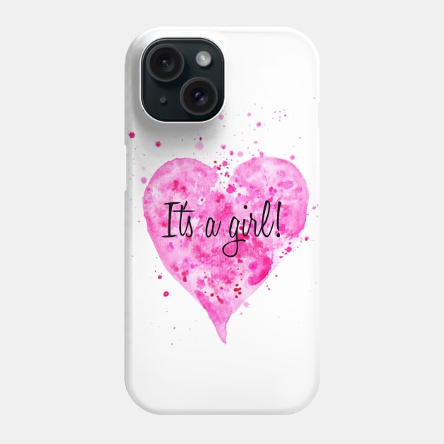 It's a girl gender reveal Phone Case by Anines Atelier