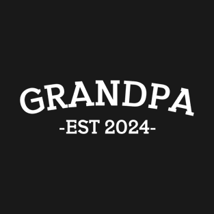 New Grandfather 2024 Tee - Honoring the First Year as Grandpa T-Shirt