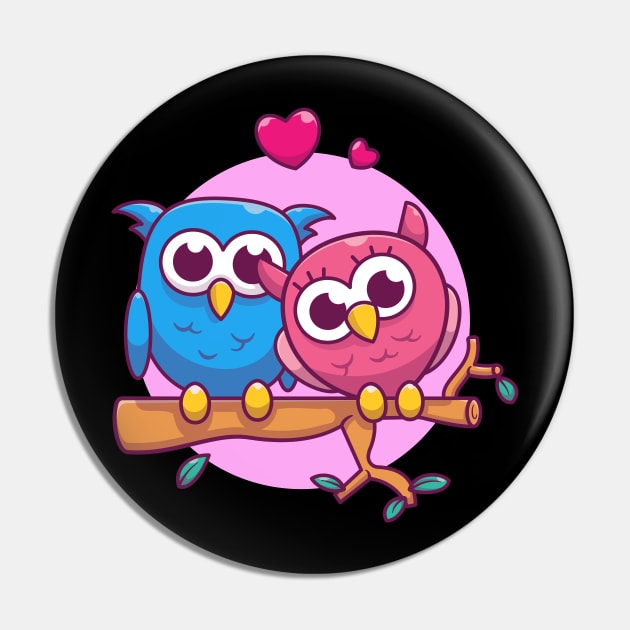 Couple of owl cartoon Pin by Catalyst Labs