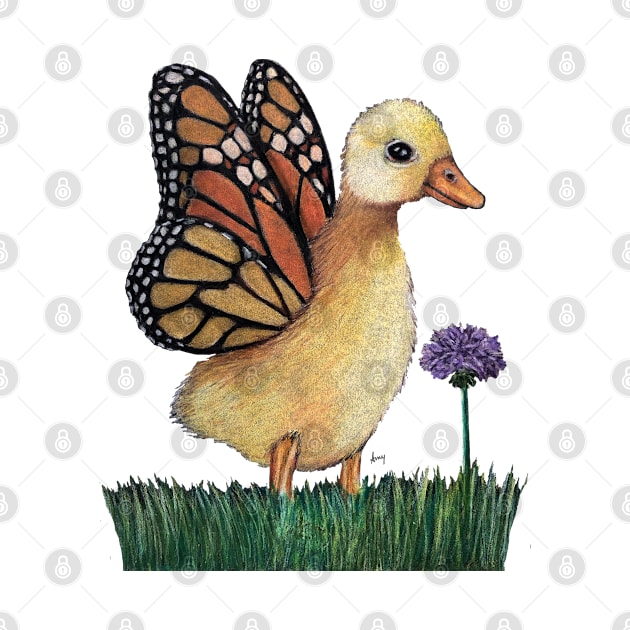 "Butterfly Duckling" - Butterflown collection by GardenPartyArt