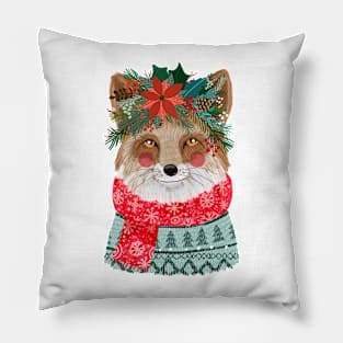 Christmas Squad Fox Pillow