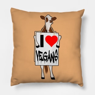 I love vegans Pillow