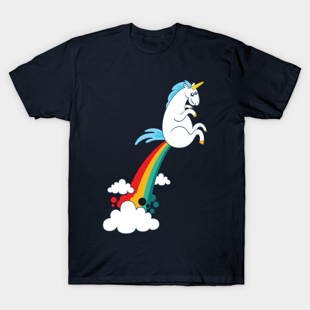 Funny Unicorn Fart Rainbow Cloud Unicorn T Shirt Teepublic