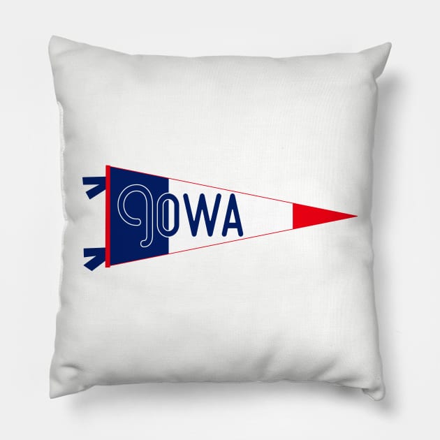 Iowa Flag Pennant Pillow by zsonn
