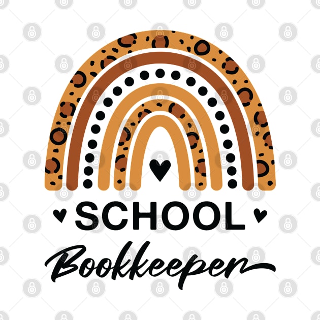 School Bookkeeper Leopard Rainbow by FOZClothing
