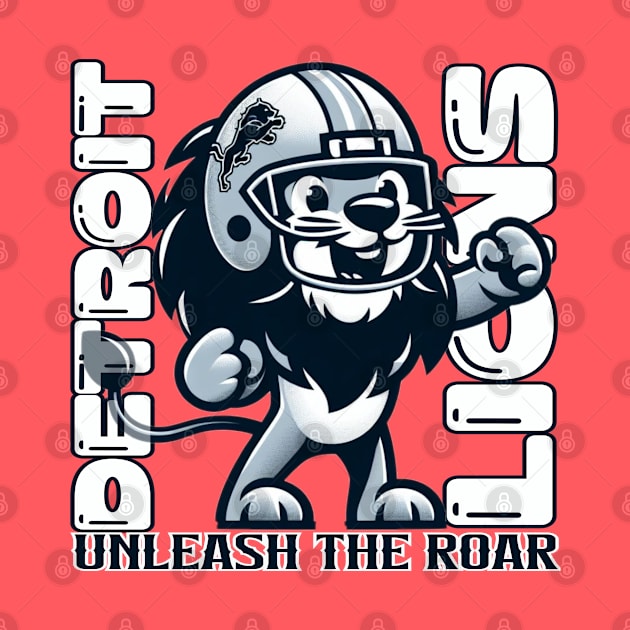 detroit lions unleash the roar by AOAOCreation