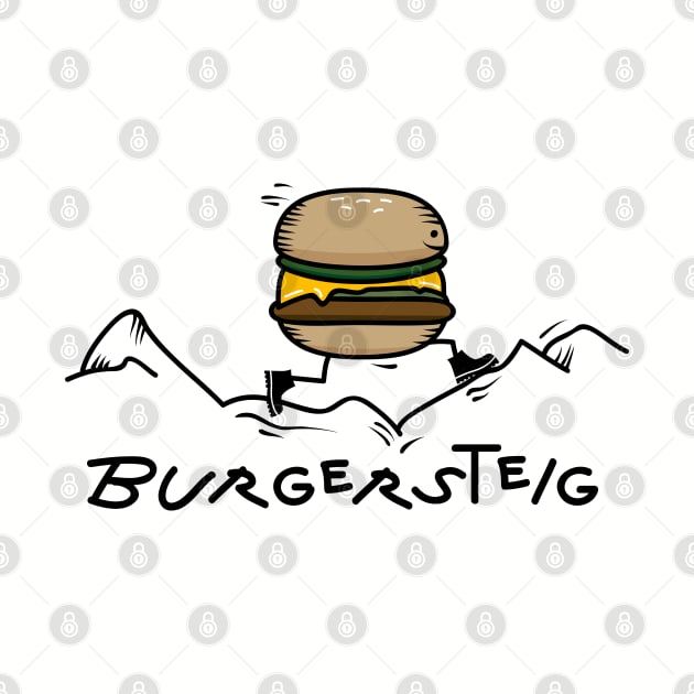 Funny mountaineer burger by spontania