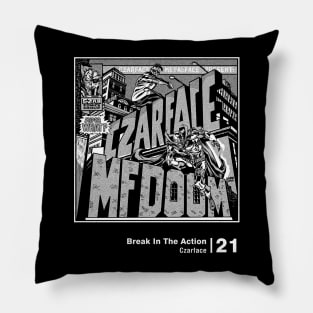 In The Action // Vintage Fan Art Tribute Pillow