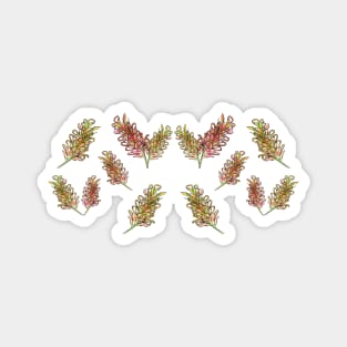 Australian Native themed Floral Fashion Print Magnet