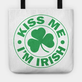 Kiss Me I'm Irish Shamrock St Paddys Day Men Women Tote