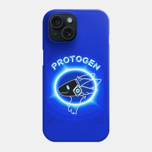 Protogen Robot Cyborg Furry Fursuit Fursona , Blue graphic Phone Case