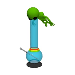 alien smoking a giant bong T-Shirt