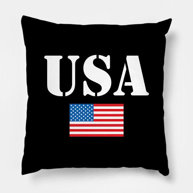 American flag 4th of July Pillow by KsuAnn