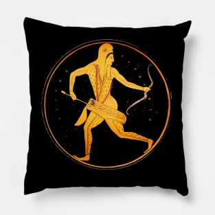 SCYTHIAN ARCHER Tondo Greek Attic Black Red Figure Pillow