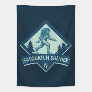 Sasquatch She/Her Tapestry