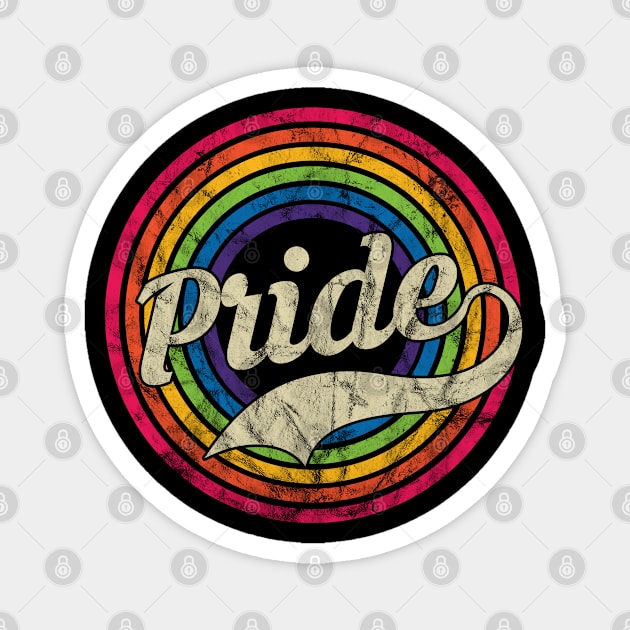 Pride - Retro Rainbow Faded-Style Magnet by MaydenArt