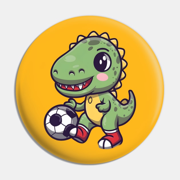 Cute baby dinosaur playing football Pin by Spaceboyishere